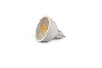 GU5.3 insulated LED lamp on white background