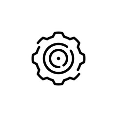 Setting line icon vector. Gear icon