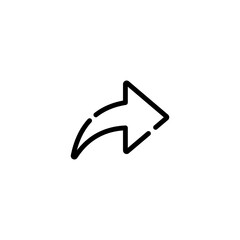 Share line icon vector. Arrow icon