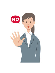 拒否するビジネスウーマン