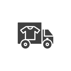 Laundry delivery vector icon