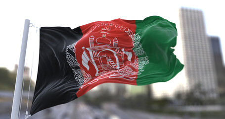 3d illustration flag of Afghanistan. flag symbols of Afghanistan.
