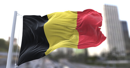 3d illustration flag of Belgium. flag symbols of Belgium.