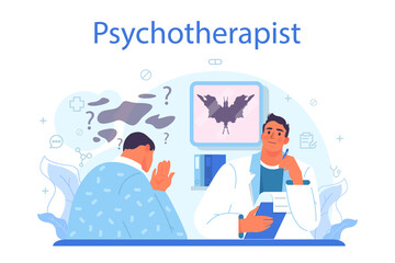 Psychotherapist concept. Mental health diagnostic and treatment.