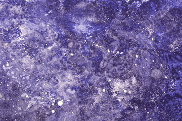 Abstract art background violet and white colors. Watercolor painting on canvas with soft purple gradient.