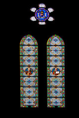 La Planche. Vitrail de l'église Saint-Jacques. Loire-Atlantique. Pays de la Loire	
