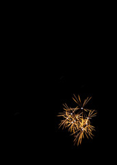 Fireworks exploding over the city of Plymouth, England as part of the annual British firework championships.