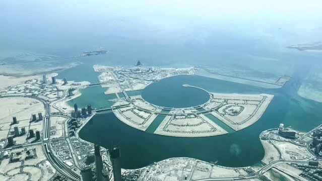 Top view of Doha Qatar, landscape