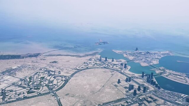 Top view of Qatar landscape 2022