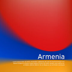 Armenia flag background. Blurred pattern in the colors of the armenian flag, business booklet. National banner, poster of armenia. State patriotic cover, flyer. Vector, template design