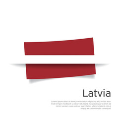 latvia flag in paper cut style. Creative background in latvian flag colors for holiday card design. National Poster. State latvia patriotic cover, business booklet, flyer. Vector design