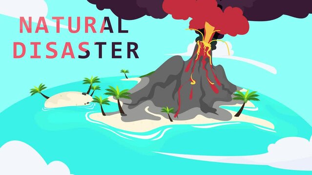 disaster, earthquake, volcano, fire, larva, nature, animation, motion picture