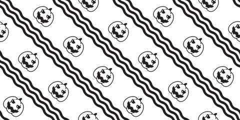 pumpkin Halloween seamless pattern vector wave scarf isolated repeat wallpaper ghost tile background gift wrapping paper illustration icon symbol cartoon doodle design