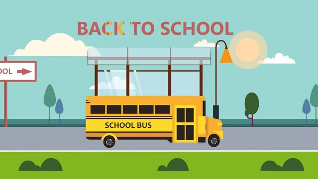 back to school, school bus, school, student, kids, children, animation, motion picture, cartoon