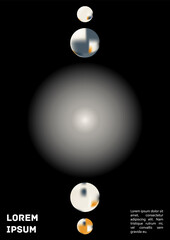 Vector Gradient Colorful Cover. Holographic Abstract Background Poster Design Template.