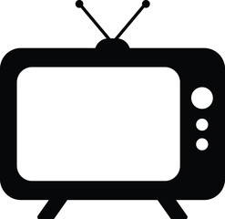 Television icon silhouette vector illustration 
