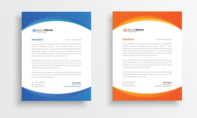 Creative Professional modern letterhead template design for your business office corporate company
