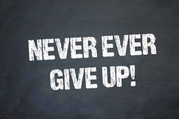 Never ever give up!