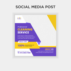 Home cleaning service social media banner