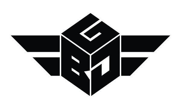 GBD three letter gaming logo in polygon cube shape logo design vector template. wordmark logo | emblem logo | monogram logo | initial letter logo | sports logo | minimalist logo | typography logo |