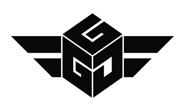 GGD three letter gaming logo in polygon cube shape logo design vector template. wordmark logo | emblem logo | monogram logo | initial letter logo | sports logo | minimalist logo | typography logo |
