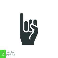Promise glyph icon. Simple solid style. Finger, gesture, little, communication concept. Black and white symbol. Vector illustration isolated on white background. EPS 10