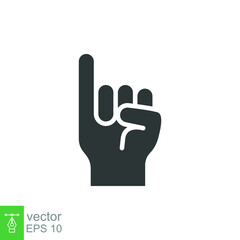 Promise glyph icon. Simple solid style. Finger, gesture, little, communication concept. Black and white symbol. Vector illustration isolated on white background. EPS 10