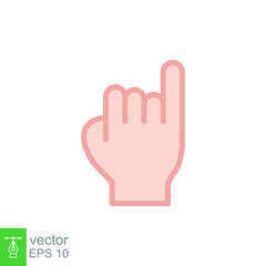 Promise icon. Simple flat, filled outline style. Finger, gesture, little, communication concept. Color symbol. Vector illustration isolated on white background. EPS 10