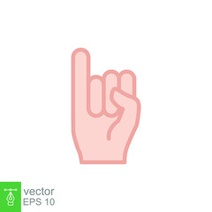 Promise icon. Simple flat, filled outline style. Finger, gesture, little, communication concept. Color symbol. Vector illustration isolated on white background. EPS 10