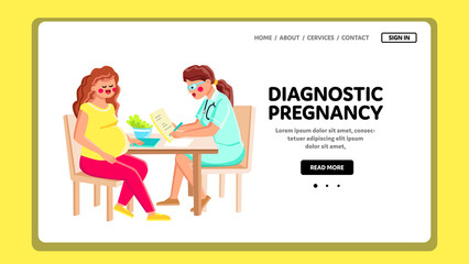 diagnostic pregnancy vector. ultrasound scan, medical clinic, fertility hospital diagnostic pregnancy web flat cartoon illustration