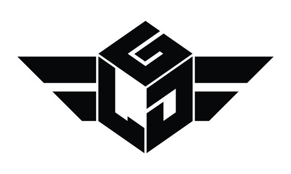 GLD three letter gaming logo in polygon cube shape logo design vector template. wordmark logo | emblem logo | monogram logo | initial letter logo | sports logo | minimalist logo | typography logo |