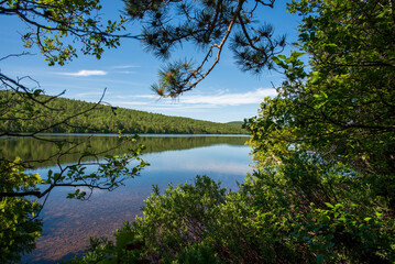 Beautiful view of the crystal clear waters of Lake Fanny Hooe