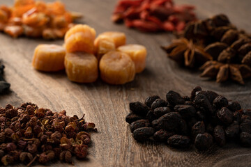 中華料理の香辛料と食材