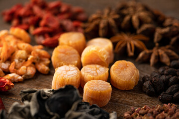 中華料理の香辛料と食材