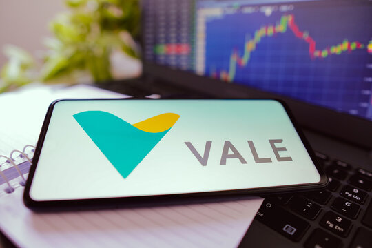 July 7, 2022, Brazil. In this photo illustration, the Vale S.A. logo is seen displayed on a smartphone screen.