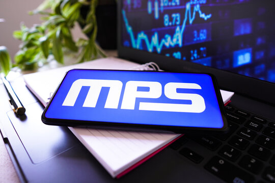 July 8, 2022, Brazil. In this photo illustration, the Monolithic Power Systems (MPS) logo is seen displayed on a smartphone screen.