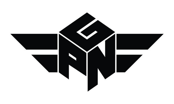 GPN three letter gaming logo in polygon cube shape logo design vector template. wordmark logo | emblem logo | monogram logo | initial letter logo | sports logo | minimalist logo | typography logo |