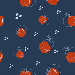 Apple seamless line pattern