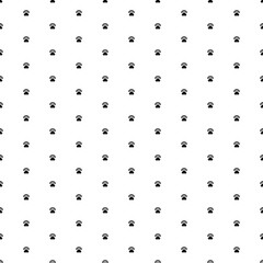 Square seamless background pattern from geometric shapes. The pattern is evenly filled with small black pet symbols. Vector illustration on white background