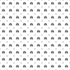 Fototapeta na wymiar Square seamless background pattern from black group symbols are different sizes and opacity. The pattern is evenly filled. Vector illustration on white background