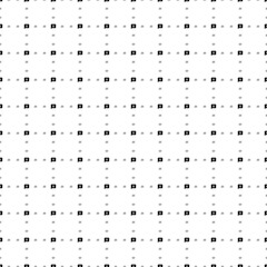 Square seamless background pattern from geometric shapes are different sizes and opacity. The pattern is evenly filled with small black chat symbols. Vector illustration on white background