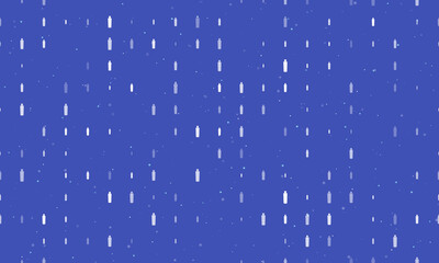 Seamless background pattern of evenly spaced white shampoo symbols of different sizes and opacity. Vector illustration on indigo background with stars