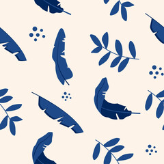 Leaves seamless pastel pattern