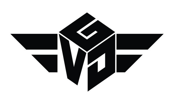 GVD three letter gaming logo in polygon cube shape logo design vector template. wordmark logo | emblem logo | monogram logo | initial letter logo | sports logo | minimalist logo | typography logo |