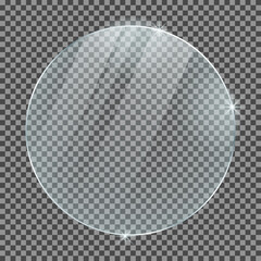 Glass plate isolated on a transparent background