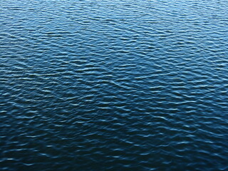 Water surface ripples on river