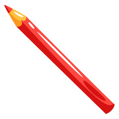Illustration of pencil. School item. Education image for design.