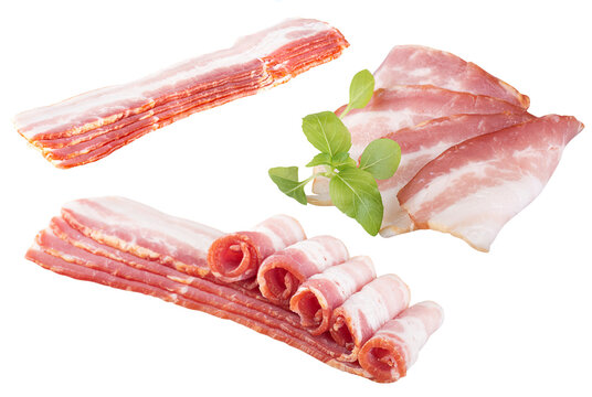 bacon isolated on a white background