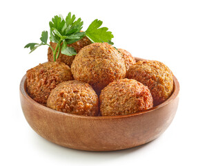 bowl of fried falafel