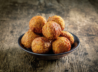 bowl of fried falafel balls